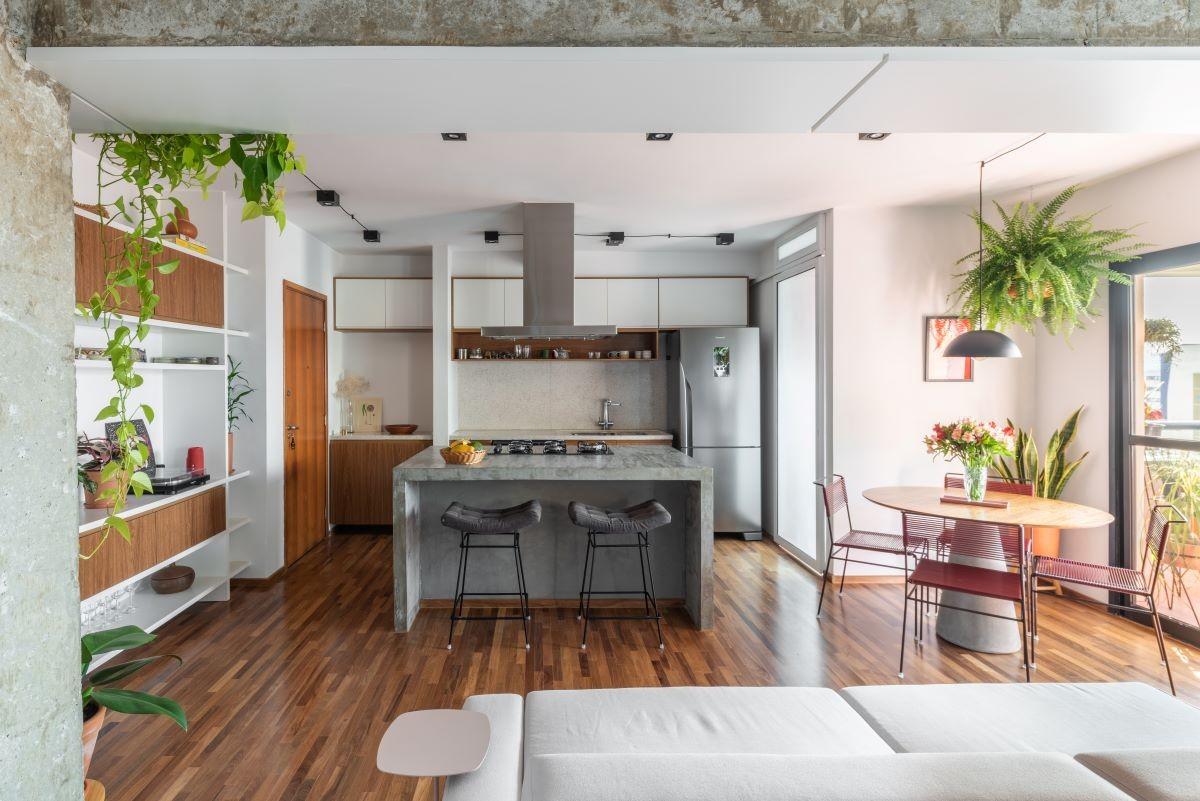 Estilo boho, cinza e muitas plantas compõem decoração de apartamento - Casa  e Jardim | Decoração